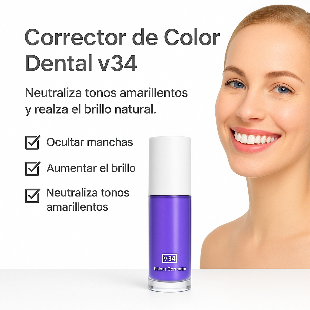 Blanqueador Dental V34: ¡Dientes blancos al instante!